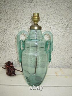 Pied De Lampe En Verre Souffle Epoque Art Deco