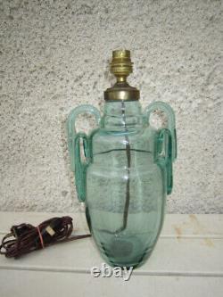 Pied De Lampe En Verre Souffle Epoque Art Deco