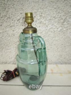 Pied De Lampe En Verre Souffle Epoque Art Deco