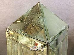 Pyramide en plaques de verre, verre vieilli de style Art Déco de 1 m 53 de haut