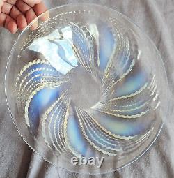 R. LALIQUE Coupe / Jatte années 30 modèle Fleurons Verre opalescent Art Deco