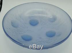 Rare Grande Coupe Art Glass Sabino Sublimation Algues Oursins Art Deco