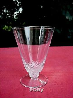 Rene Lalique Champigny 4 Wine Glasses 4 Verre A Vin Cristal Taillé Art Deco 1930