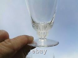 Rene Lalique Champigny 6 Wine Glasses 6 Verre A Vin Cristal Taillé Art Deco 1930