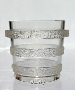 René Lalique Rare Vase RIQUEWIHR Lave-Raisins Verre soufflé Moulé Art Déco