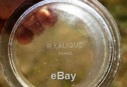 René Lalique Rare Vase RIQUEWIHR Lave-Raisins Verre soufflé Moulé Art Déco