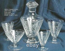 Saint Louis Astrid Set Crystal Glasses Service De Verres Cristal Gravé Art Deco