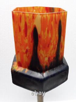 Superbe LAMPE art-déco vers1930 tulipe pâte de verre