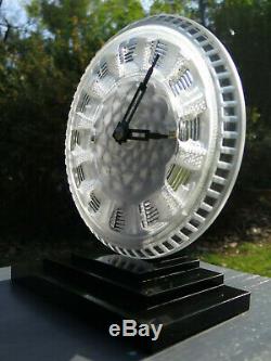 Superbe pendule ATO verre Lalique electric clock Art Déco