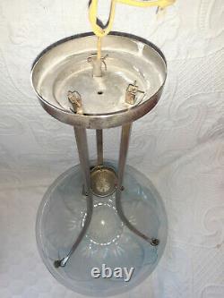 Suspension art déco 1930 vasque en verre moulé de la verrerie des Vosges
