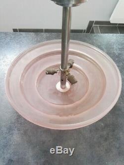 Suspension vasque ancienne art déco pate de verre vasque lustre lampe TBE 1930