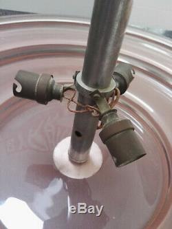 Suspension vasque ancienne art déco pate de verre vasque lustre lampe TBE 1930