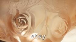 Très Grande Vasque MULLER FRERES LUNEVILLE Art Déco (décor de roses) 45 cm