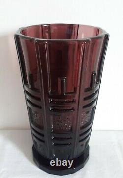 VAL-SAINT-LAMBERT vase en verre collection LUXVAL 1930 Art Déco