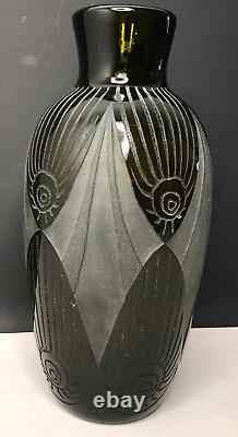 VASE LEGRAS grave a l'acide ART DECO 30's années folles vintage ancien antique /