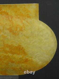 Vase Daum Nancy d époque art déco jaune orangé en pâte de verre