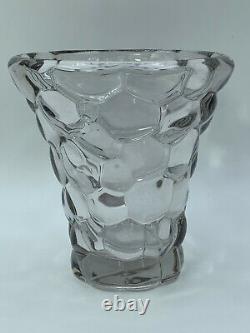 Vase Verre Ou Cristal Transparent Nid D Abeilles Art Deco P D Avesn G6421