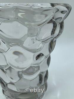 Vase Verre Ou Cristal Transparent Nid D Abeilles Art Deco P D Avesn G6421