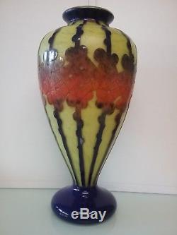 Vase en Pâte de Verre Schneider LE VERRE FRANCAIS art deco daum gallé lalique