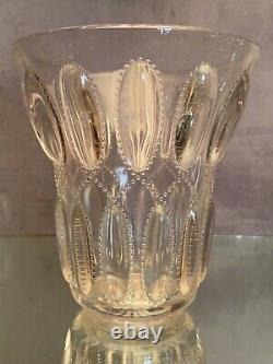Vase en verre Art déco Val Saint Lambert modèle Ephémère série Luxval 1935