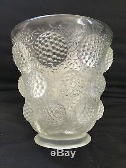 Verlys, vase en verre Art deco modèle les cabochons