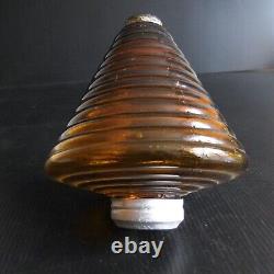 Verre conique lampe fait main éclairage art déco maison XXe made in HK N5055