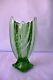 Vintage Art Déco Trophée Vase En Verre Lustrant Hortensja Vert Rare Objets F